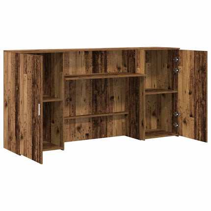 Receptionsdisk grå sonoma 200x50x103,5 cm konstruerat trä