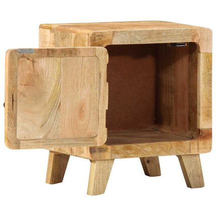 Sängbord 2 st 40x32x46 cm massivt trä grov mango