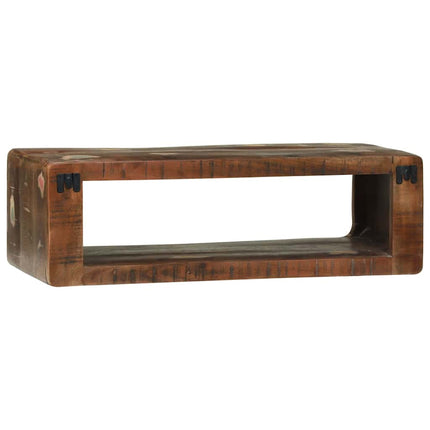 TV-skåp Flerfärgsdesign 80 x 30 x 25 cm Massivt återvunnet trä