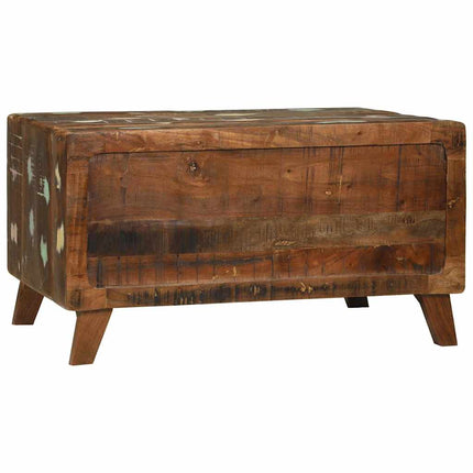 Kaffeebord Flerfärgsdesign 80 x 54 x 45 cm Solid återvunnen trä