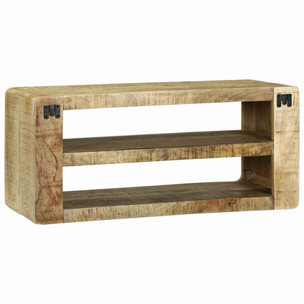 TV-skåp med hylla Brun 80 x 32 x 36 cm Massivt Mangoträ