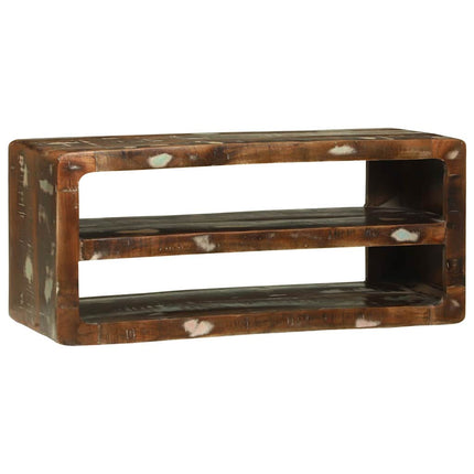 TV-skåp Flerfärgsdesign 80 x 32 x 36 cm Massivt återvunnet trä