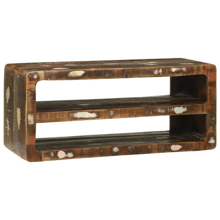 TV-skåp Flerfärgsdesign 80 x 32 x 36 cm Massivt återvunnet trä