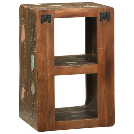 TV-skåp Flerfärgsdesign 36 x 30 x 54 cm Massivt återvunnet trä