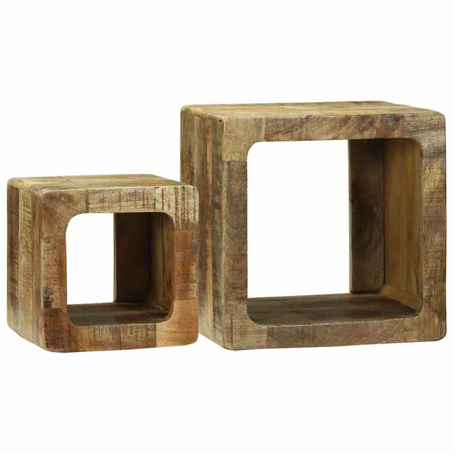 TV Enheter 2 st Brun 36 x 30 x 36 cm Massivt mangoträ