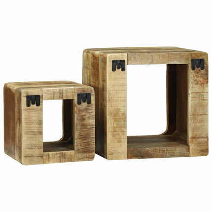 TV Enheter 2 pcs Brun 36 x 30 x 36 cm Massivt mangoträ