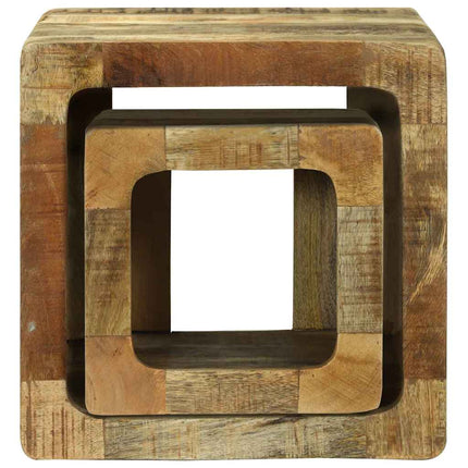 TV Enheter 2 pcs Brun 36 x 30 x 36 cm Massivt mangoträ