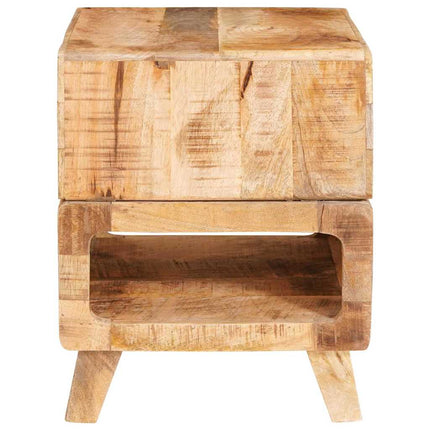 Sidobord med hylla Brun 40 x 40 x 49 cm Massivt mangoträ