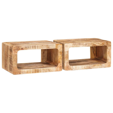 Sängbord 2 pcs Brun 45 x 30 x 24 cm Massivt mangoträ