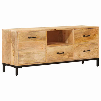 TV-bänkar med låda Brun 110 x 30 x 46 cm Massivt mangoträ