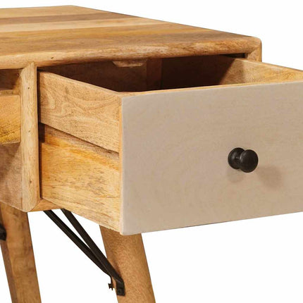 Skrivbord med låda Brun 110 x 55 x 76 cm Massivt mangoträ