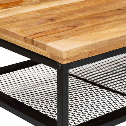Kaffeebord Brun och svart 110 x 55 x 35 cm Massivt mangoträ
