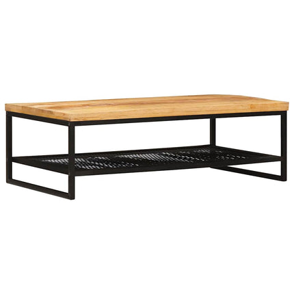 Kaffeebord Brun och svart 110 x 55 x 35 cm Massivt mangoträ