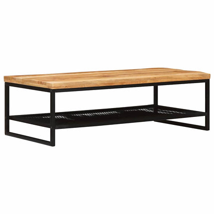 Kaffeebord Brun och svart 110 x 55 x 35 cm Massivt mangoträ