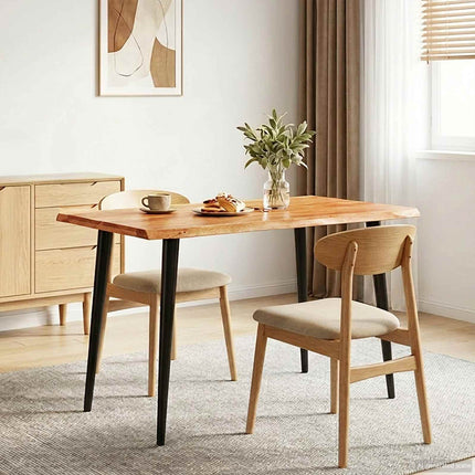 Matbord Brun och svart 110 x 55 x 78 cm Massivt mangoträ