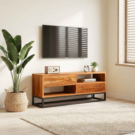 Sideboard Beta Naturfärg 70 x 30 x 75 cm Massivt Akaciaträ