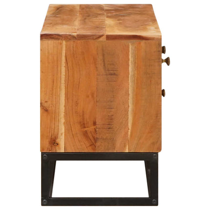 TV-skåp med låda Naturfärg 110 x 30 x 44 cm Massivt Akaciaträ