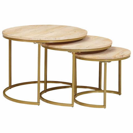 Nesting Kaffe Bord 3 st Brun 60 x 60 x 45 cm