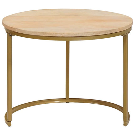 Nesting Kaffe Bord 3 pcs Brun Massivt Mangoträ och stål