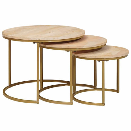 Nesting Kaffe Bord 3 st Brun 54 x 54 x 40 cm