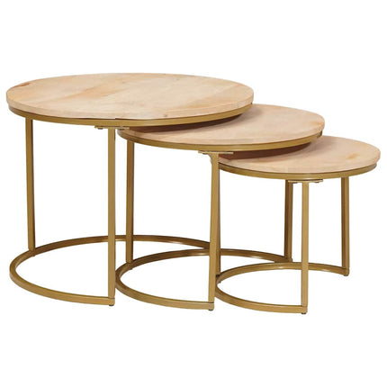 Nesting Kaffe Bord 3 st Brun 54 x 54 x 40 cm