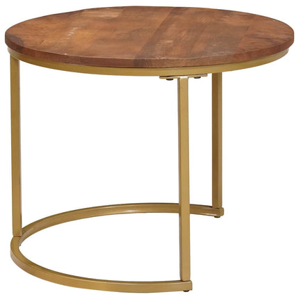 Nesting Kaffe Bord 2 st Honung brun 50 x 50 x 40 cm