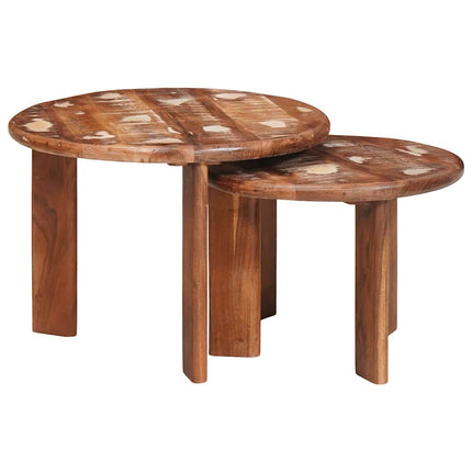 Nesting Kaffe Bord 2 st Flerfärgsdesign Ø 50 x 40 cm