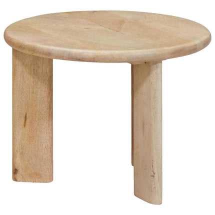 Nesting Kaffe Bord 2 st Svart Ø 50 x 40 cm Massivt mangoträ