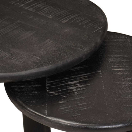 Nesting Kaffe Bord 3 pcs Vit Massivt mangoträ
