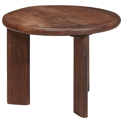 Nesting Kaffe Bord 3 st Mörkbrun Ø 54 x 40 cm Massivt mangoträ