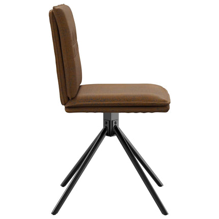 Matstol T Läderimitation I Mocka