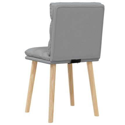 Matstolar 2 st ljusgrå tyg