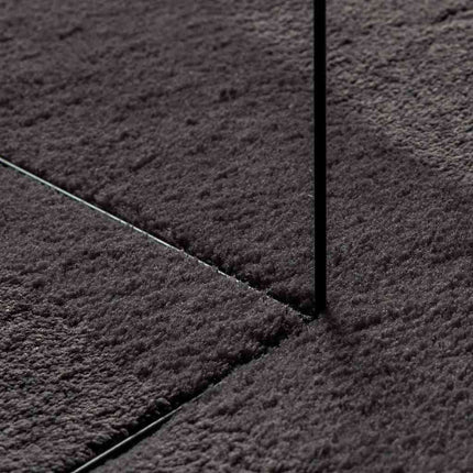 Områdesmattor Oval HUARTE Antracit 120 x 170 cm 100% Polyester