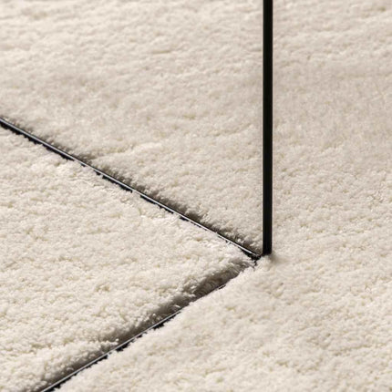 Områdesmattor Oval HUARTE Beige 100 x 200 cm 100% Polyester