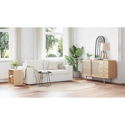 Områdesmattor Oval HUARTE Beige 160 x 230 cm 100% Polyester