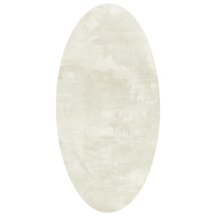 Områdesmattor Oval HUARTE Kräm 100 x 200 cm 100% Polyester