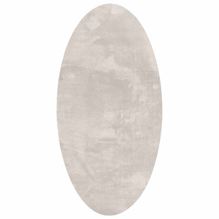 Områdesmattor Oval HUARTE Sand 100 x 200 cm 100% Polyester