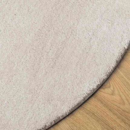 Områdesmattor Oval HUARTE Sand 140 x 200 cm 100% Polyester