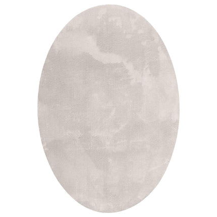 Områdesmattor Oval HUARTE Sand 140 x 200 cm 100% Polyester