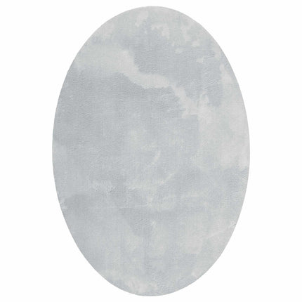 Områdesmattor Oval HUARTE Grå 140 x 200 cm 100% Polyester