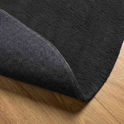 Områdesmattor Oval HUARTE Svart 120 x 170 cm 100% Polyester