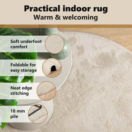 Områdesmattor HUARTE Beige 120 x 170 cm Polyester