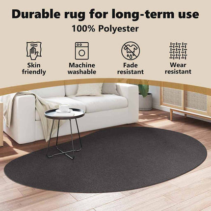 Områdesmattor HUARTE Antracit 160 x 230 cm Polyester