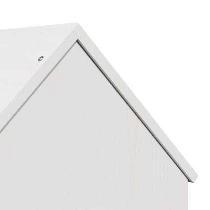 Katthus vit 41x50x50 cm massiv furu