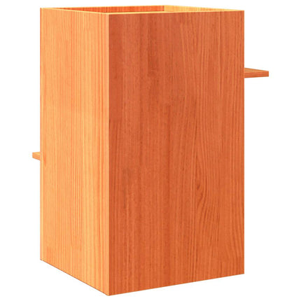 Katthus vaxbrun 43x43x60 cm massiv furu