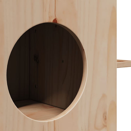 Katthus 51x35x30 cm massiv furu