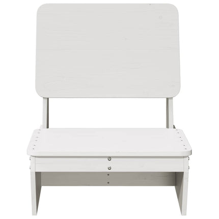 Trädgårdsstol vit 60x64x70,5 cm massiv furu