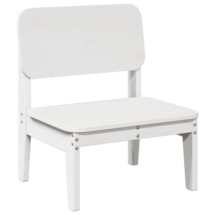 Trädgårdsstol vit 60x52,5x72 cm massiv furu