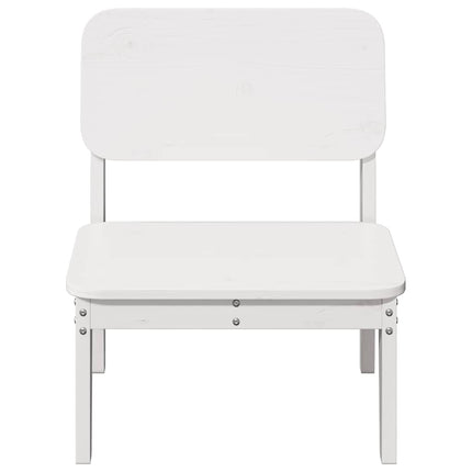 Trädgårdsstolar 2 st vit 60x52,5x72 cm massiv furu