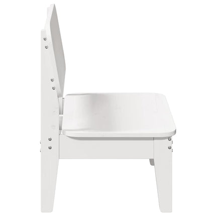Trädgårdsstolar 2 st vit 60x52,5x72 cm massiv furu